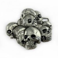 WesBuck Brand Cool Skulls Metal Vintage Belt Buckle Handmade Homemade Accessories Waistband DIY Western Cowboy Rock Style