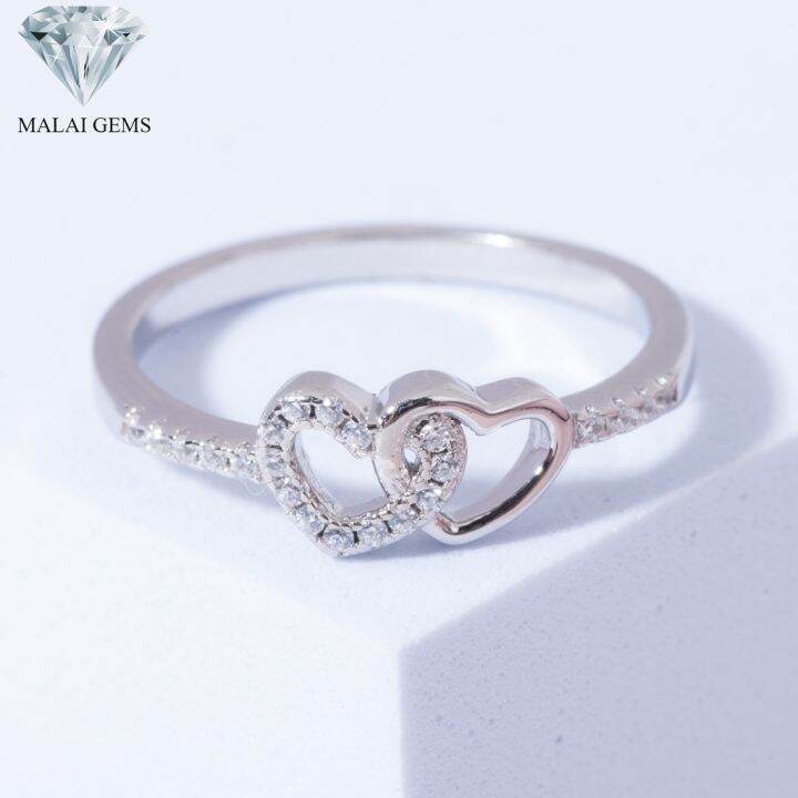 malai-gems-แหวนเพชร-เงินแท้-925-เคลือบทองคำขาว-ประดับเพชรสวิส-cz-รุ่น-291-rk0015-แถมกล่อง-แหวนเงินแท้-แหวนเงิน-แหวน