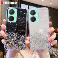 NIWINEE เคสเคสซิลิโคนโปร่งใสปักเลื่อมสำหรับ VIVO Y27 4G ส่องแสงเป็นประกายระยิบระยับสุดหรูดาวระยิบระยับ