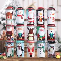 1pc Christmas Candy Tin Box Santa Claus Snowman Iron Storage Can for Candy Cookies Chocolate Children Gift Boxes Presents Storage Boxes