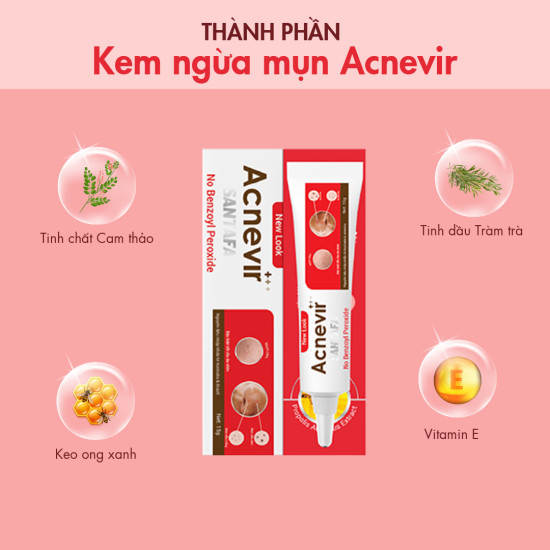 Kem ngừa mụn acnevir đỏ giúp giảm mụn cám, mụn đầu đen tuýp 15g - ảnh sản phẩm 3