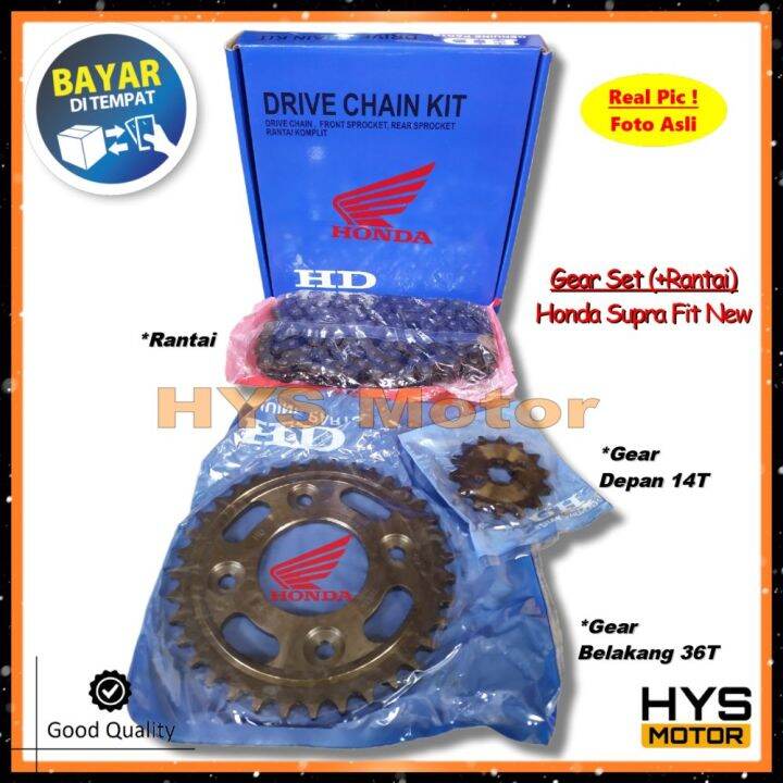 HYS PAKET Gear Set SUPRA X 125 Fi / BLADE Fi / REVO Fi Injeksi / SUPRA