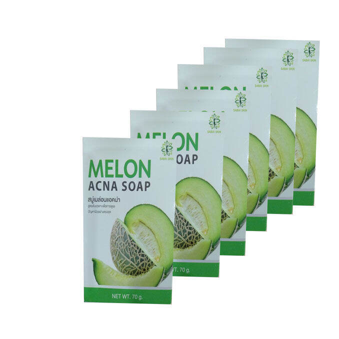 สบู่เมล่อน-melon-acna-soap-70-กรัม-7-ก้อน