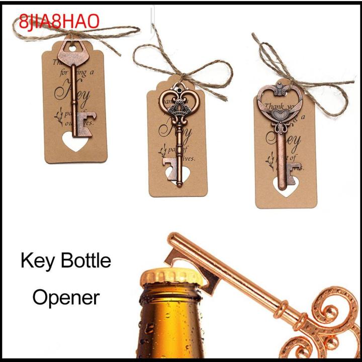 8jia8hao-จี้-วินเทจ-ของชำร่วยงานเลี้ยง-ตกแต่งงานแต่งงาน-ที่เปิดขวดกุญแจ-ของที่ระลึกพวงกุญแจไวน์-ที่เปิดเบียร์