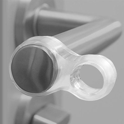 【LZ】 8pcs Door Stopper Transparent Silica Gel Door Handle Buffer Wall Protection Doorknob Bumper Walls Furniture Protective
