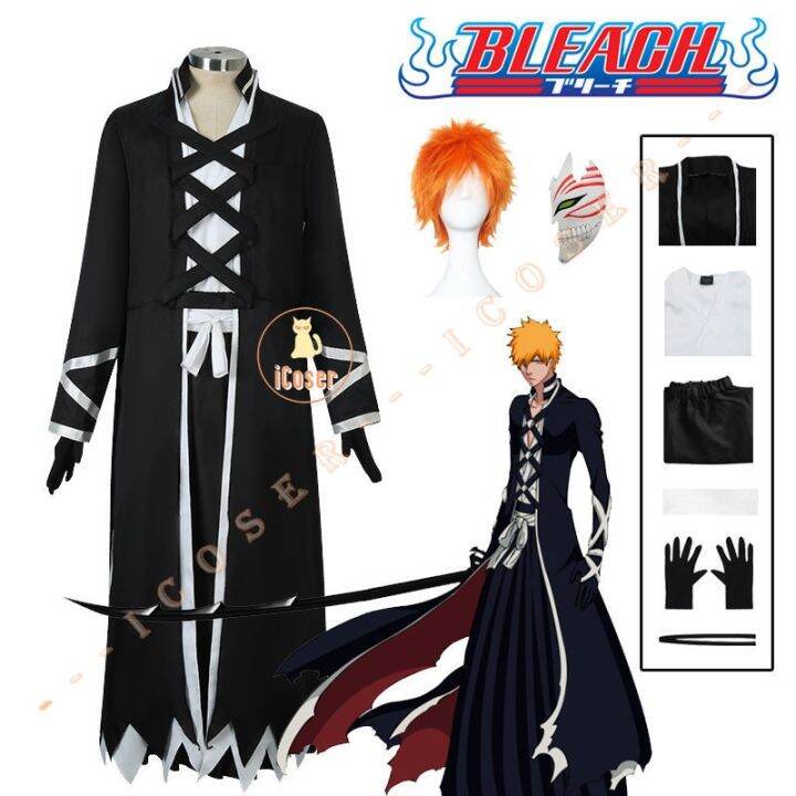 Anime Bleach Kurosaki Ichigo Cosplay Costume Thousand Year Blood War