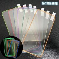 Color Luminous Glass For Samsung Galaxy S22 S21 S23 Plus A53 a52 A13 A33 A73 5G s21 S20FE Glowing Screen Protector Tempered Film