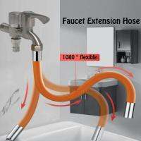 Faucet Extender Hose Universal ซิลิโคนยืดหยุ่น Foaming Splashproof Tube ขนาด Bathroom Connnetor Hose Extension Kichen 3 M7H5