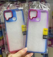 เคสหลังใสขอบสีทูโทน Case Realme C12 เคสโทรศัพท์ realme C12 เคสกันกระแทกไล่สี