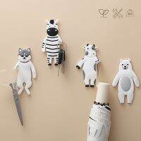 Cartoon Animal Adhesive Hook Can Be Bent Multifunctional Kitchen Storage Rack Key Stongorage Bathroom Toilet Waterproof Strong Picture Hangers Hooks