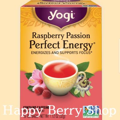 ชา YOGI ORGANIC HERBAL TEA 🍃⭐Raspberry Passion Perfect Energy⭐🍵 ชาสมุนไพรออแกนิค ชาเพื่อสุขภาพ จากอเมริกา🇺🇸