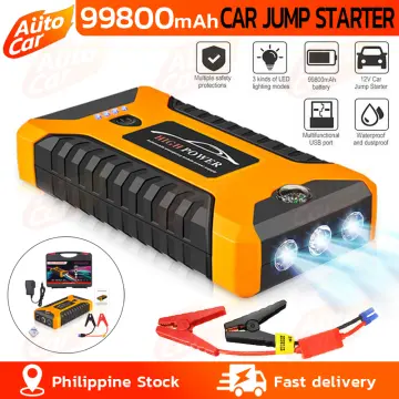 99800mAh Car Jump Starter Pack 600A Portable 4 USB Power Bank Car