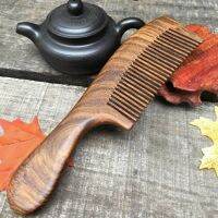 Sandalwood Comb Men Wood Anti-static Fine-tooth Handle