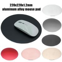 Aluminium Alloy Mouse Pad Waterproof Round Desktop Gaming Mouse Mat Pad Computer Accessory Non-Slip коврикAdhesives Tape