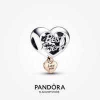 Official Store Pandora 14K Rose Gold Plated Love You Best Friend Heart Charm