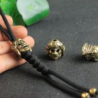 Samurai Helmet Knife Beads Outdoor Flashlight Lanyard Pendants Paracord Accessories