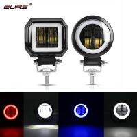 20W LED 2000lm Motorcycle led Headlight Car Fog Lamp Work light Auto spot light angel eyes Ring Motors DC 12-80V