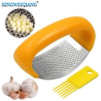 [COD] steel arc-shaped garlic press ginger masher ring mash tool