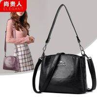 Kangaroo Female Bag Genuine Leather Texture 2021 Fashion One-Shoulder Messenger Large-Capa