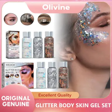 Body Glitter Gel Multifunctional Face Lip Hair Loose Sequins Flash