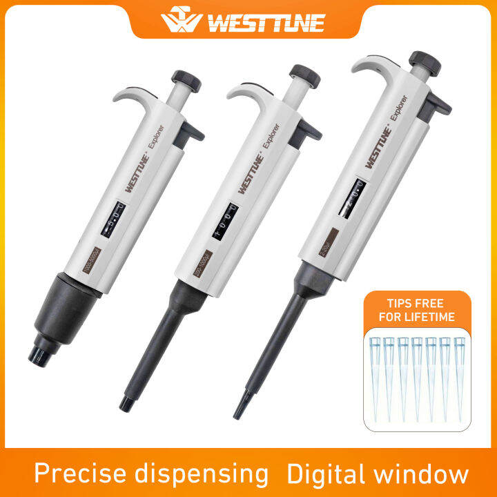 WESTTUNE Plastic Micro Pipette Gun Lab Single Channel Pipettor