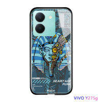 เคสโทรศัพท์พร้อมสำหรับ Vivo Y27 5G A78 OPPO 4G แฟชั่นหรูหรามรดกซอฟต์เชลล์เคสกันกระแทกเคสโทรศัพท์กระจกป้องกันมือถือเรียบ