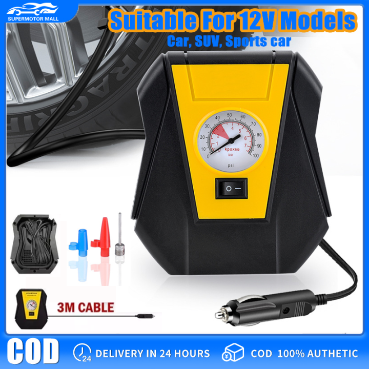 【Ship from Manila】Digital Tire Inflator DC 12 Volt Car Portable Air