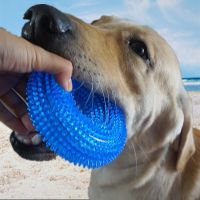 Durable Dog Chew Toys Dog Squeaker for Aggressive Teeth Cleaning Non Toxic TPR Dog Toys Molar Bite Rubber Chew Ball Accessories Toys