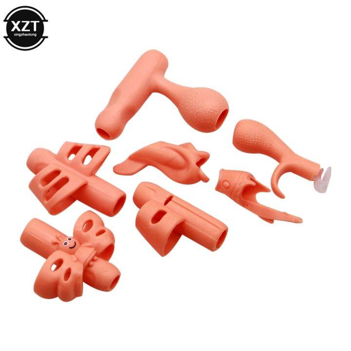 cw-18pcs-box-writing-grip-holder-kids-silicone-aid-posture-correction-student