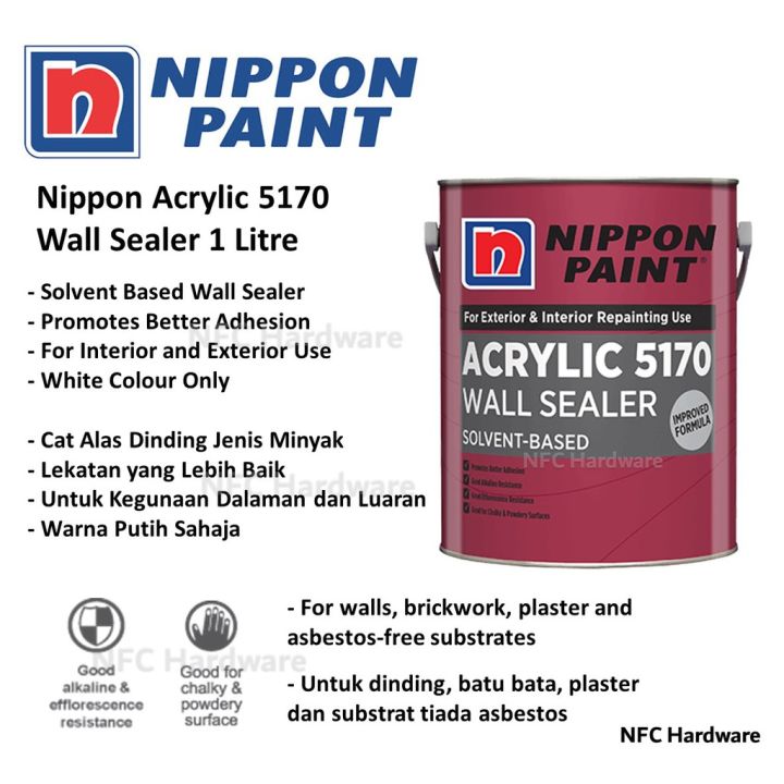 NIPPON Paint Acrylic 5170 Wall Sealer 1 Litre | Lazada