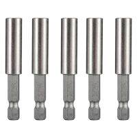 10Pcs 60mm Magnetic Extension Bit 1/4in 6.35mm ไขควงแม่เหล็กส่วนขยาย Bit Tip Holder Hexagon Shank Set เจาะ Bit Adapter