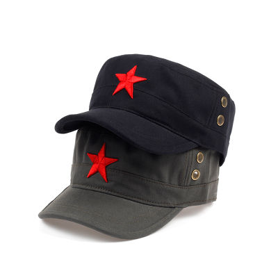 2018 Cotton High quality Five STARS gas hole Baseball Caps Service Army Hat Patrol flat hats Hip Hop canvas Snapback cap hats