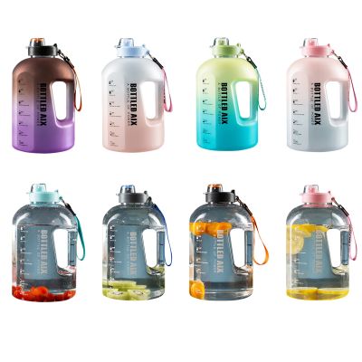 【CW】 Extra Gallon Bottle Gym Large Capacity 2.2L kettle Gradient Color Jugs With Handle Sport Outdoor