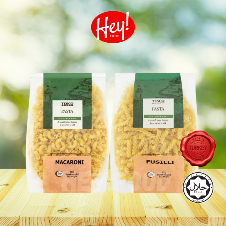 TESCO Pasta (400g) Fusilli, Macaroni Lazada