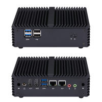 QOTOM Tiny PC Q430S Q450S Core I3 I5 AES-NI GPIO WIFI 3G 4G 15W พลังงานต่ำ2 LAN Fanless Homeoffcebank PC