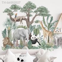 ㍿◘ Tropical Rainforest Animals Wall Stickers for Living room Bedroom Sofa Background Wall Decor Art Room Decor Decals Home Decor