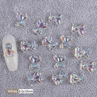 50pcs Transparent Aurora Bear Mixed Color Mixed Size Nail Art Accessories Resin Cartoon Bear 3D Fingernail DIY Decoration