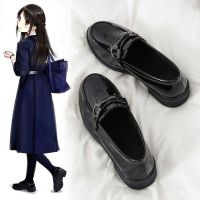 ஐ☈✶ ins small leather shoes womens retro spring and autumn British style flat bottom 2021 new Japanese college style jk single shoes