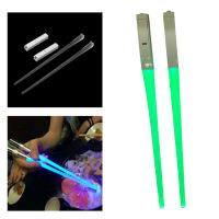 Prettyia ตะเกียบ Light Up หลอดไฟ LED เรืองแสง Saber Chop Sticks Reusable ซูชิ Lightup Sabres ชุดตะเกียบ1คู่