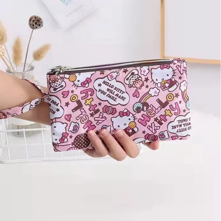 【Spot in Manila】Character pouch 2 zipper ladies hand bag Lazada PH