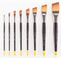 Artsecret Single Brush 977 ANGLE Synthetic Hair Birch Wooden Rod Acrylic And Oil Painting Art-Tool Aquarelle Watercolor Supplies