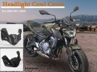 ♂คอสต้า☃หน้ากากป้องกันไฟหน้าสำหรับ Kawasaki Z650 Z 650 2017-2019 2018แบบฉีดด้านบนไม่ทาสีฝาครอบป้องกันไฟหน้ารถของประดับจักรยานยนต์ด้านหน้า