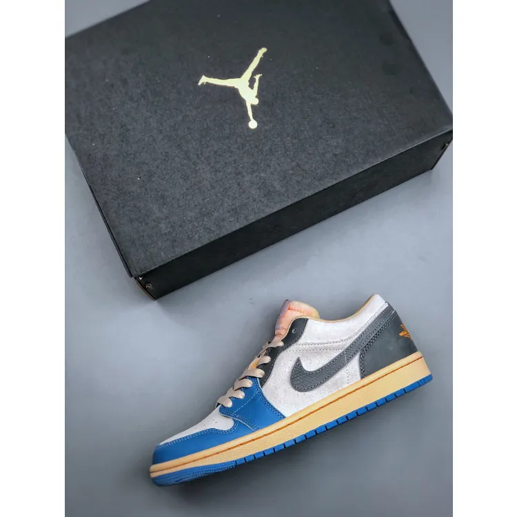 Nike Air Jordan 1 Low Se Tokyo Vintage - White/University Blue-Grey-Sail |  Lazada.Vn