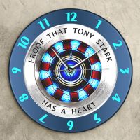 Proof That Tony Stark Has A Heart Arc Reactor Wall Clock Superhero Modern Hanging Wall Watch Movie Timepiece Home Decor Wall Art?เตรียมจัดส่ง⚡️พิสูจน์ได้ว่า โทนี่สตาร์คมีเครื่องปฏิกรณ์หัวใจนาฬิกาติดผนังซูเปอร์ฮีโร่ทันสมัยแขวนผนังบ้านเรือนตก แต่งผนังศิลปะ