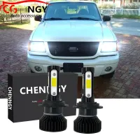 หลอดไฟหน้ารถยนต์ LED V4 6000K สีขาวฮาโลเจน แบบเปลี่ยน สําหรับ Ford Ranger 1999-2006 (1 คู่) เสียบและเล่น