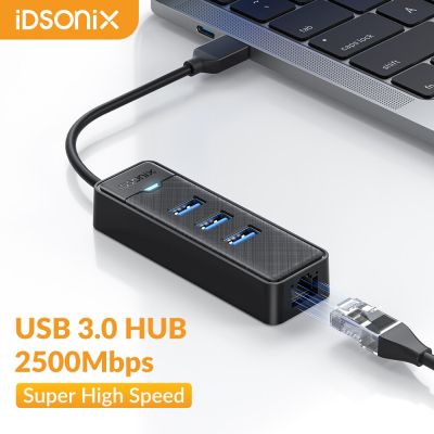 IDsonix Type C HUB USB 3.0ตัวแยก USB USB หลากหลายพร้อม USB ยูเอสบีอีเธอร์เน็ต2500Mbps ถึง RJ45อะแดปเตอร์สำหรับ MacBook คอมพิวเตอร์แล็ปท็อปอุปกรณ์เสริม