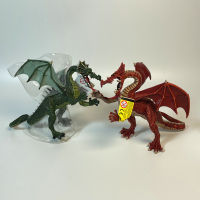 ? Big Player Series~ American Safari Green Red Oriental Dragon Solid Static Decoration Collection Myth Magic Dragon Model