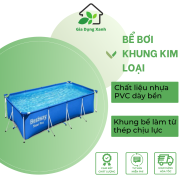 Bể bơi khung kim loại Bestway 56401, kích thước 2.2x1.5x0.43m