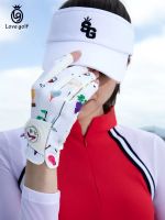 Titleist DESCENNTE PEARLY GATES ✠☫❃ 2022 ใหม่ถุงมือกอล์ฟผู้หญิงไม่มีนิ้วผู้หญิงกอล์ฟถุงมือครึ่งนิ้วพิมพ์นุ่มลื่น