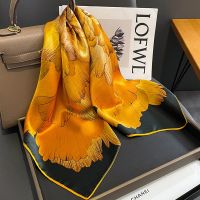 ✈✺☋ Fashion Scarves for Women Shawl Print Silk Satin Hijab Scarf Female Bandana 70x70cm Luxury Brand Square Shawls Scarfs For Ladies